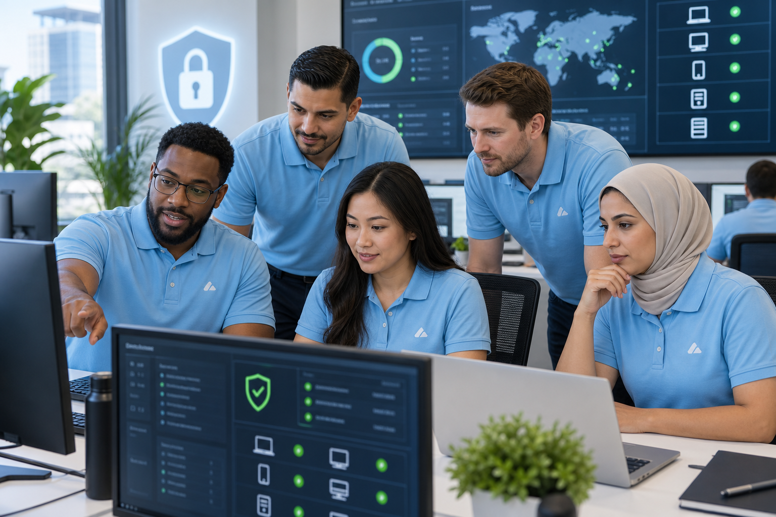Endpoint Detection and Response cybersecurity dashboard