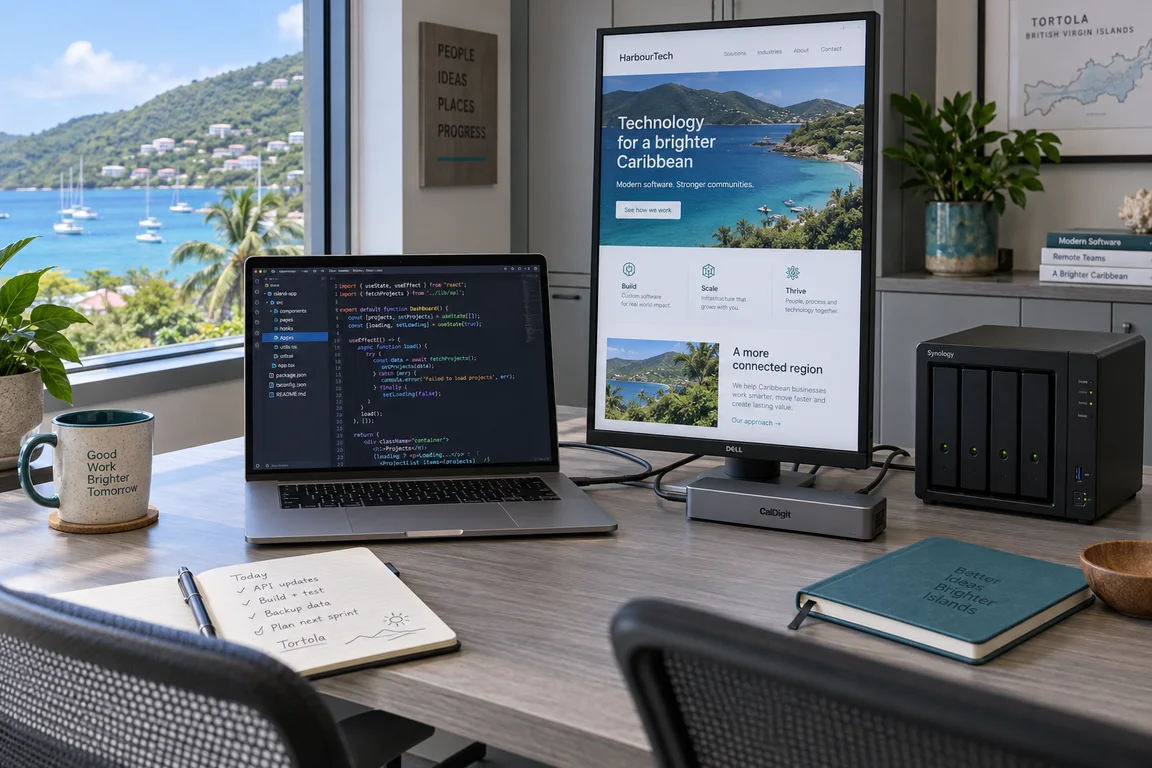Software development workstation with local backup storage