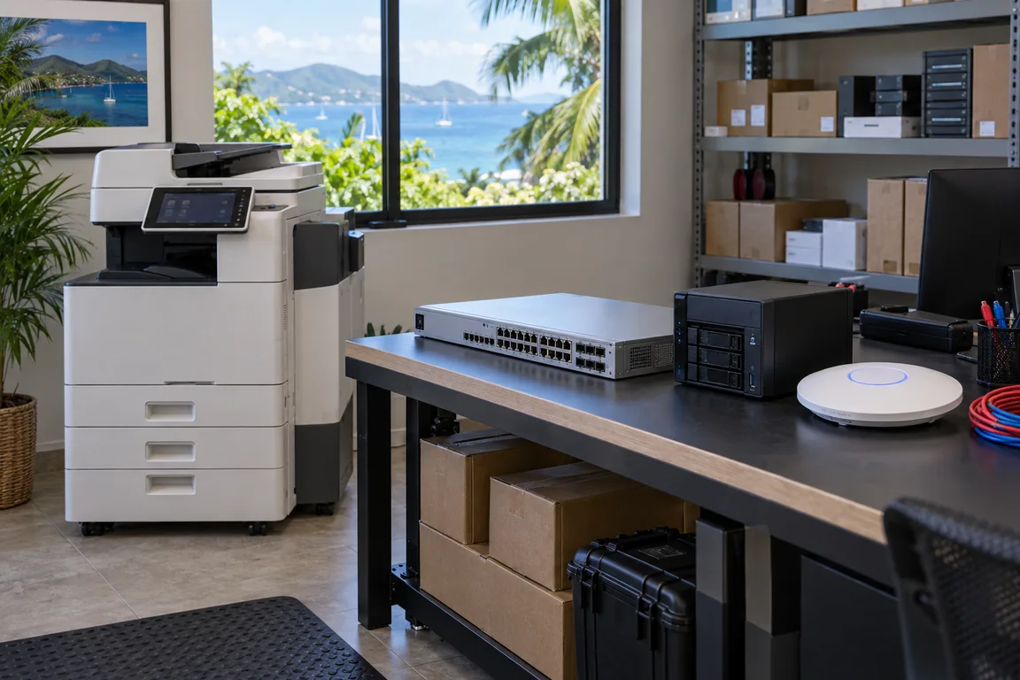 Copier, storage and networking equipment ready for deployment