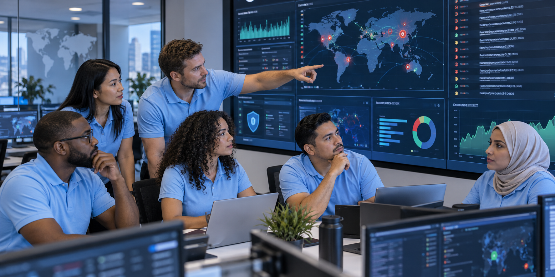 Security Information and Event Management dashboard
